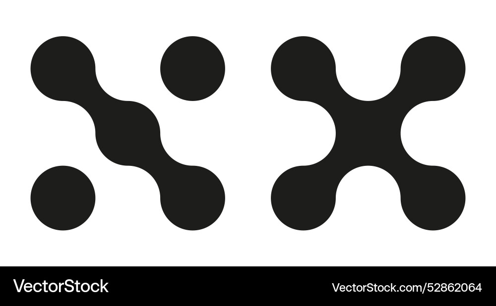 Abstract simple elements connected blobs Abstract simple elements connected blobs Vector Image