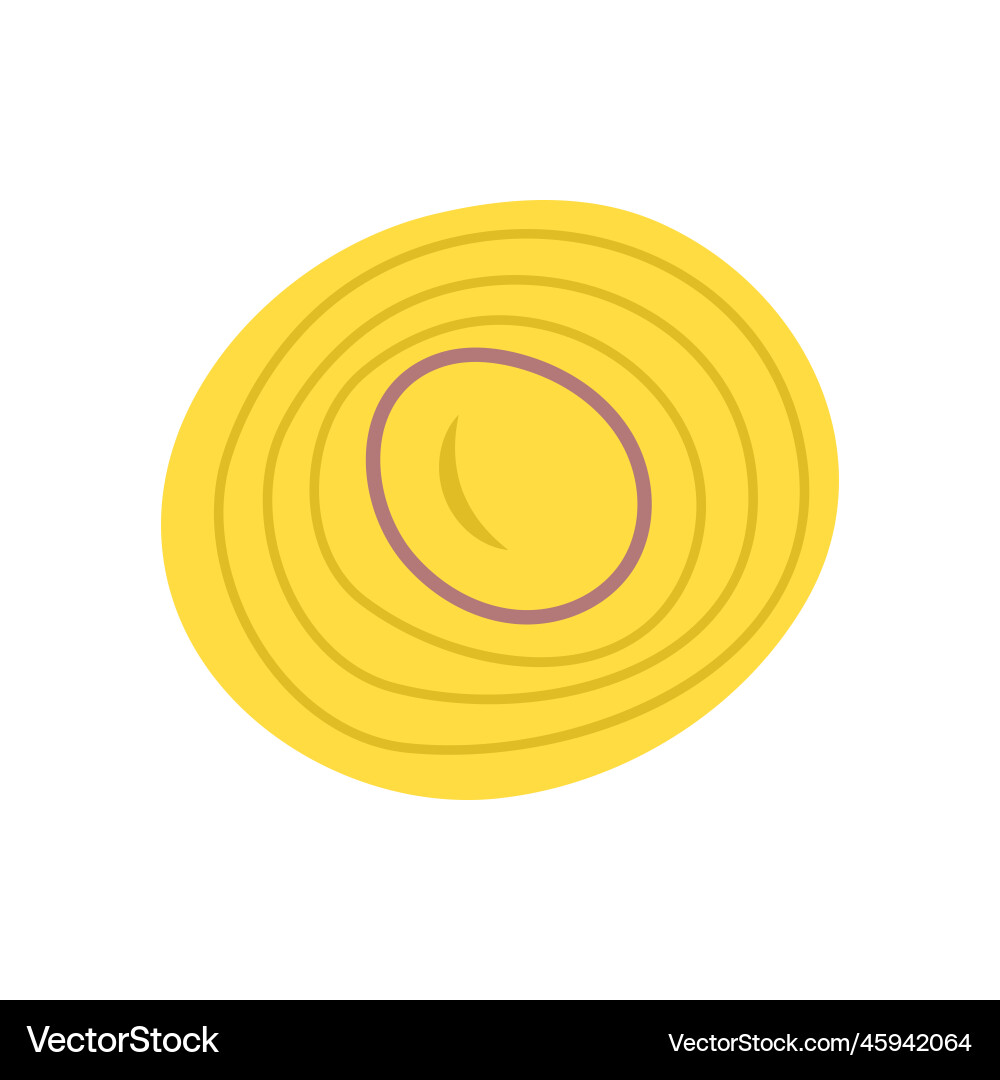 Cartoon color straw hat Cartoon color straw hat vector image