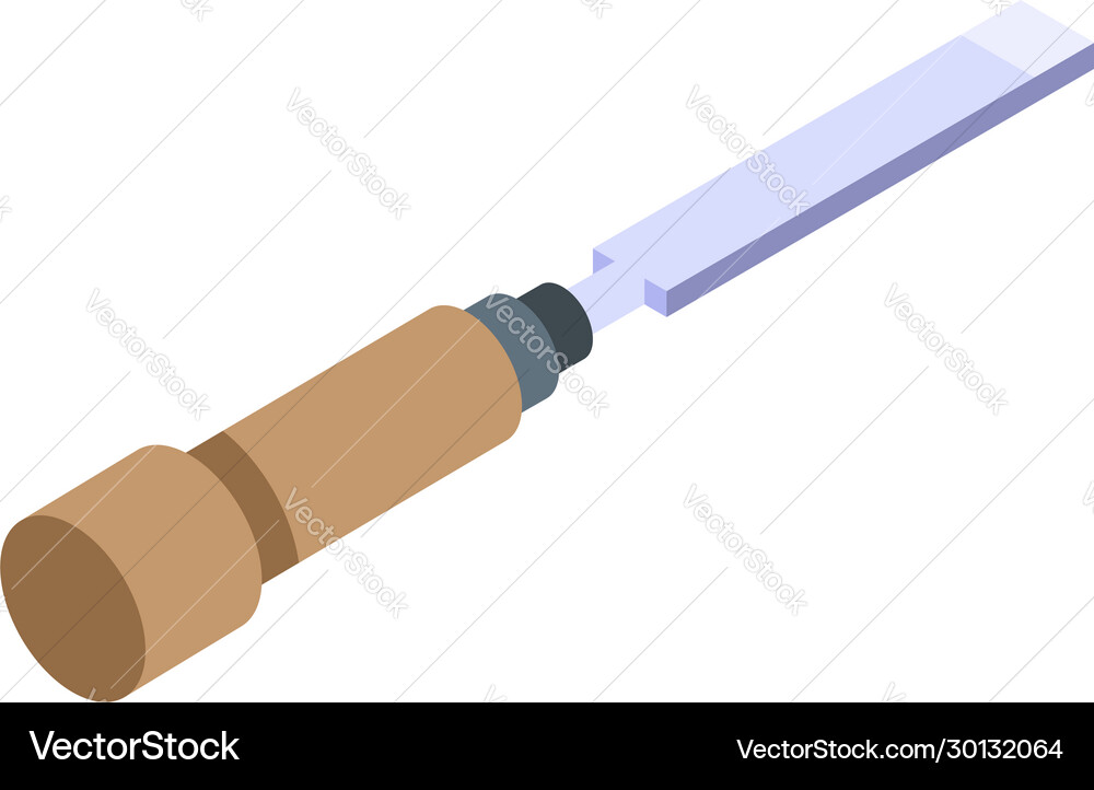 Chisel icon isometric style Chisel icon isometric style Vector Image