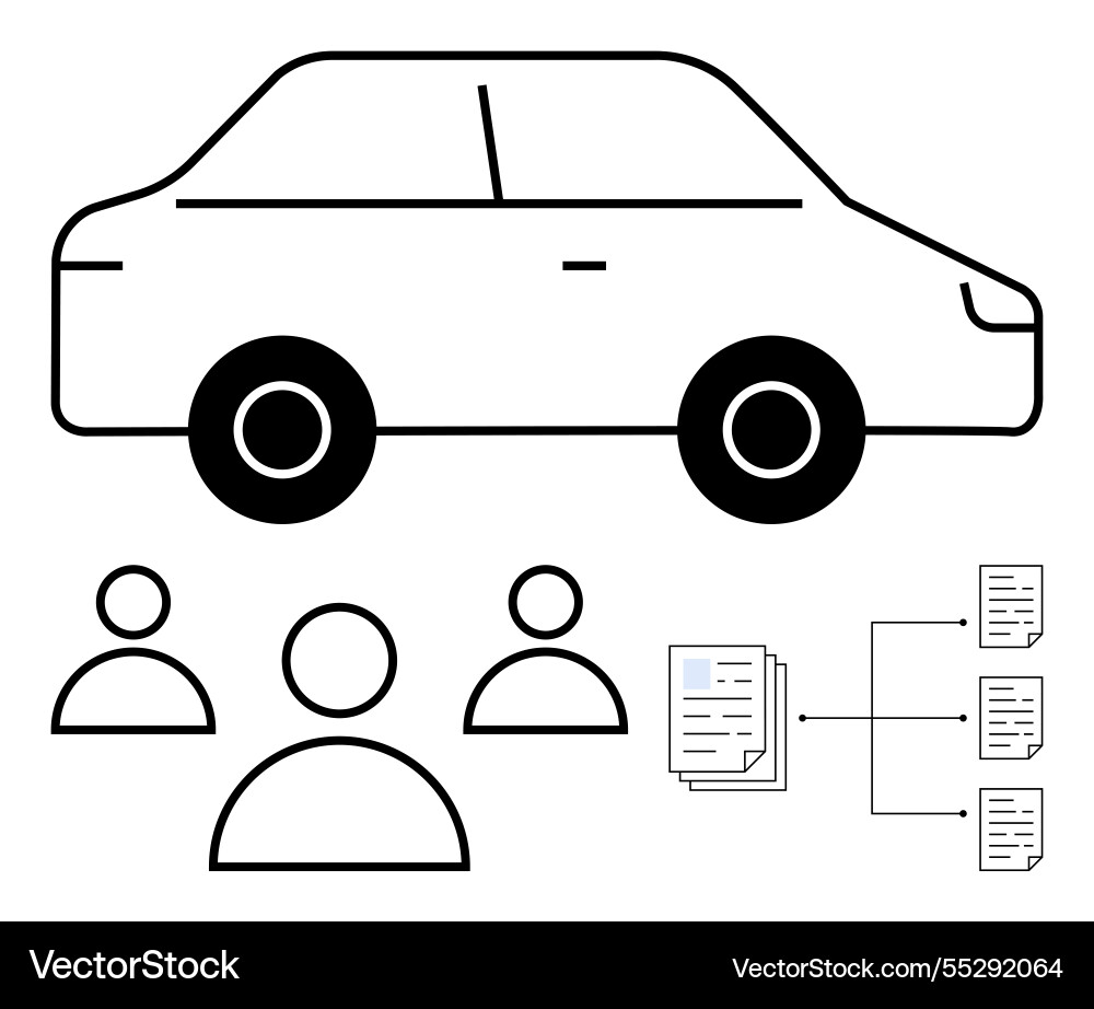 Collaborative workflow for vehicle document vector image