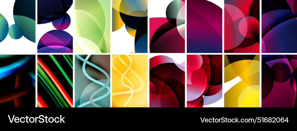 Collection of abstract background with waves Collection of abstract background with waves Vector Image