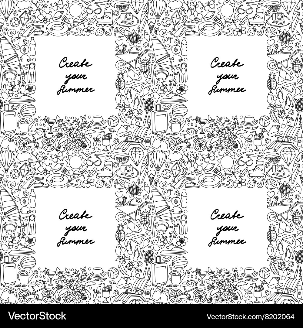 Create your summer seamless pattern Vector Image
