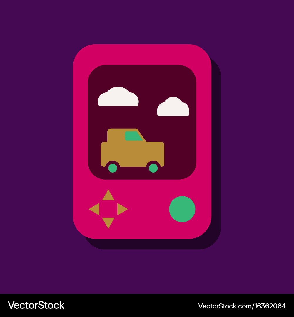 Flat icon design collection portable game Vector Image