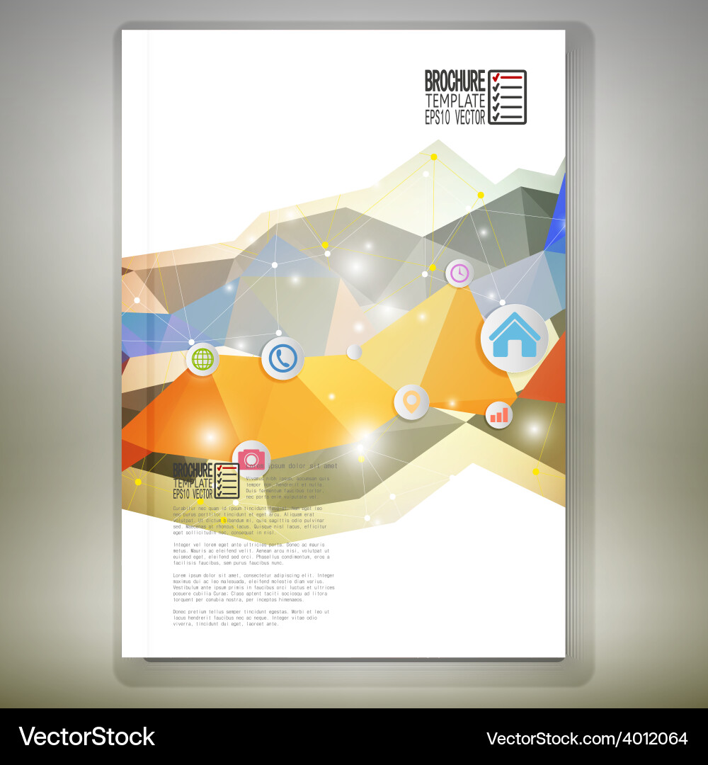 Infographic with colored circles triangle design Vector Image