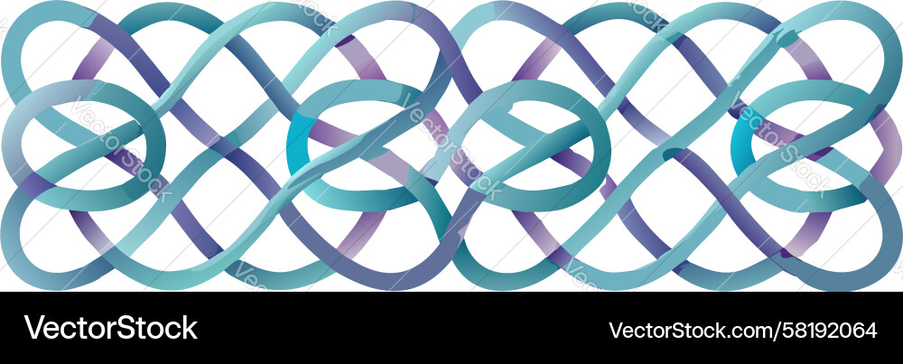 Interlocking Geometric Weave Pattern Vector Image