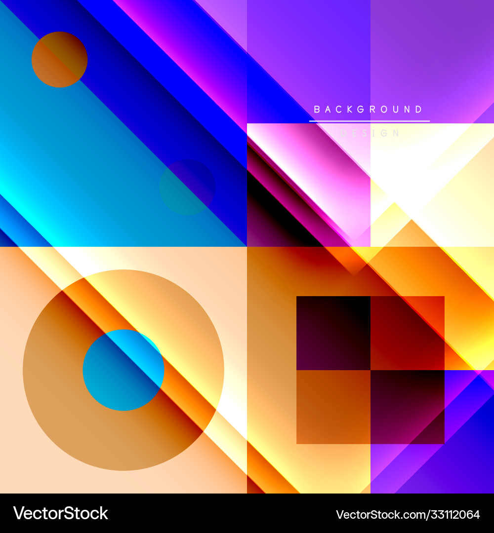 Neo memphis geometric pattern with circles Neo memphis geometric pattern with circles vector image