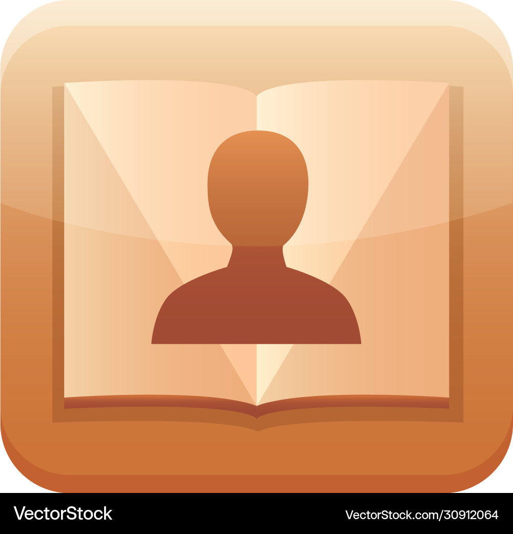 Phone agend app button menu isolated icon Vector Image