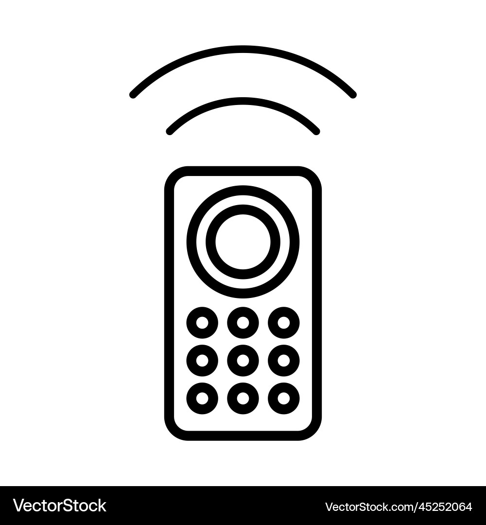 Simple remote control and radio waves vector image