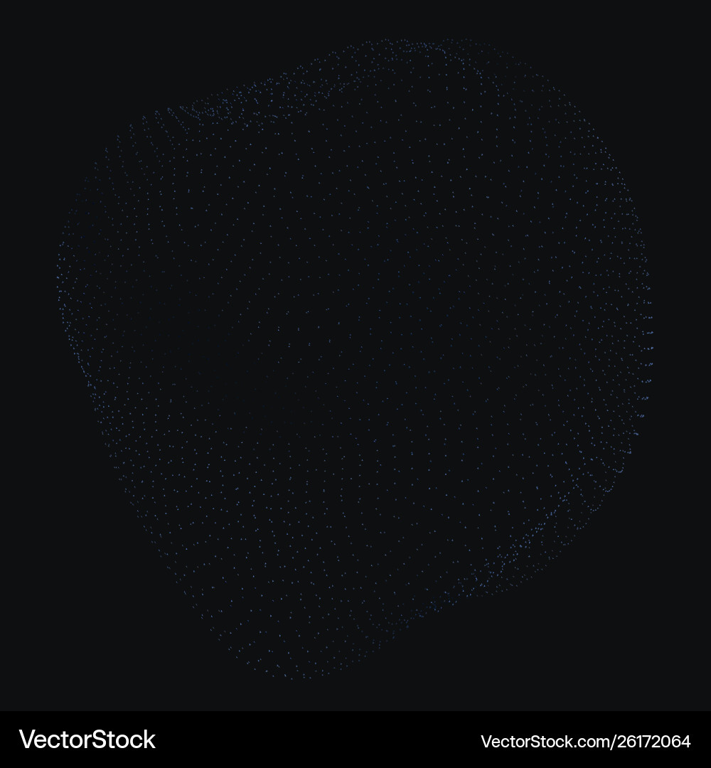 Sphere consisting many small particles Sphere consisting many small particles vector image