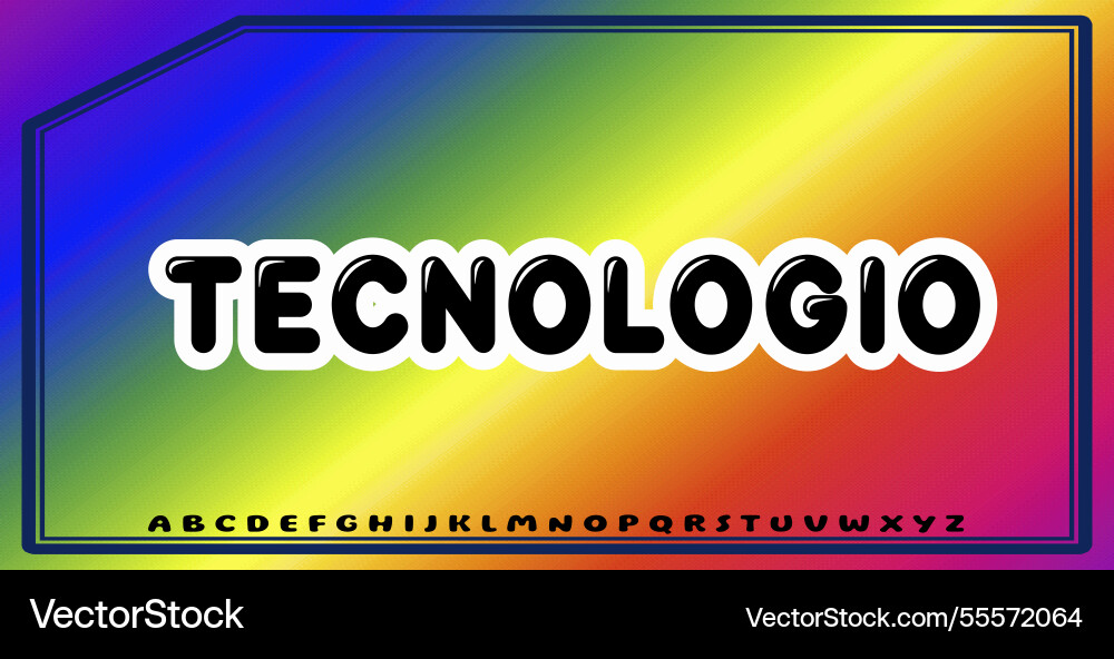 Text effects with editable colors and abstract vector image