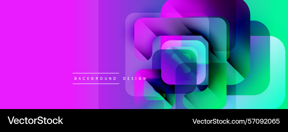 Abstract vibrant rectangles overlap gradient Vector Image