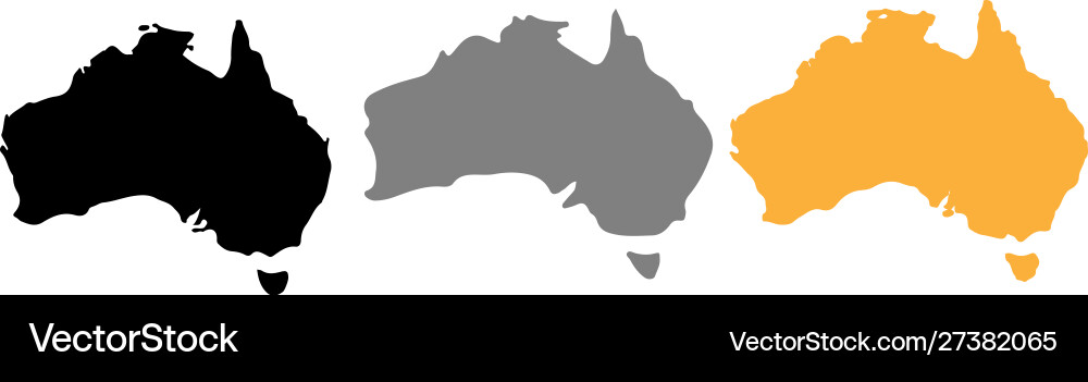 Australia map icon for web design isolated on whit vector image