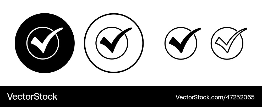 Check icon mark list button vector image