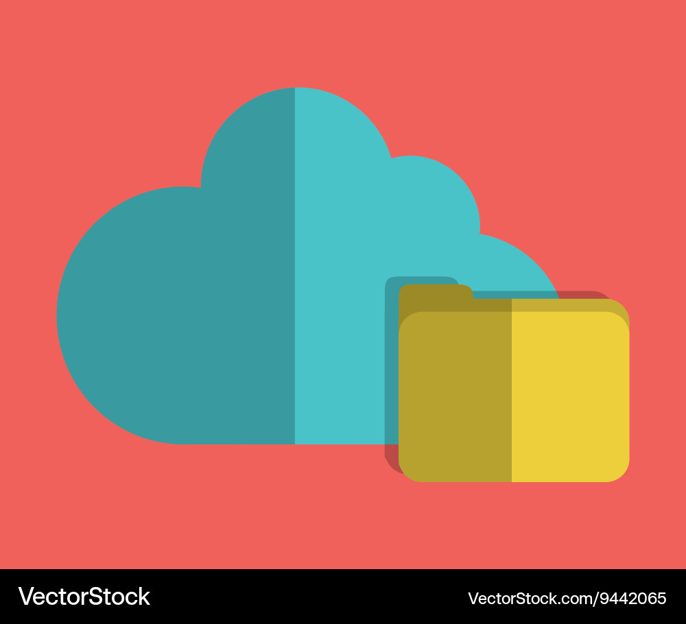 Cloud computing design file icon graphic vector image