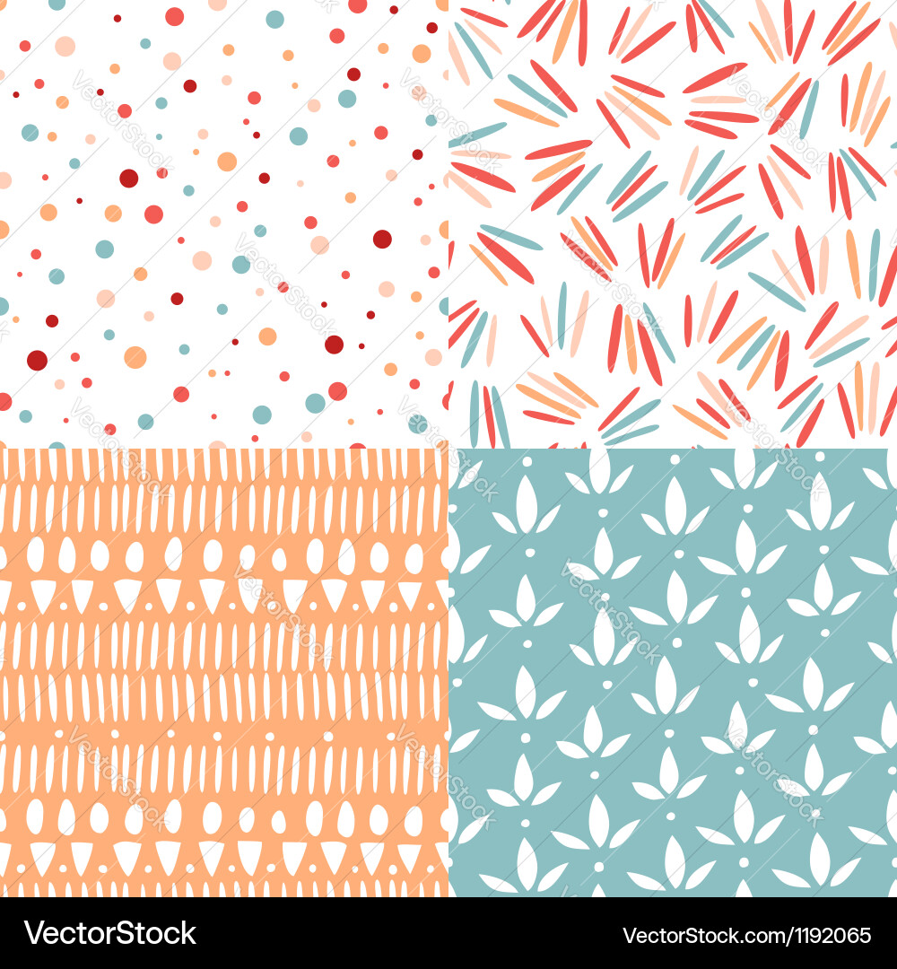 Doodle Pattern Collection vector image