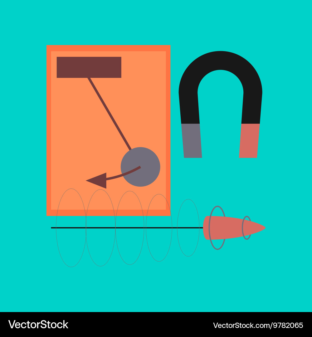 Flat icon on stylish background physics lesson vector image