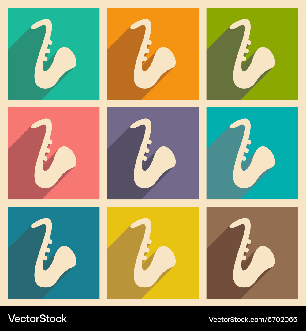 Flat with shadow concept and mobile application Vector Image