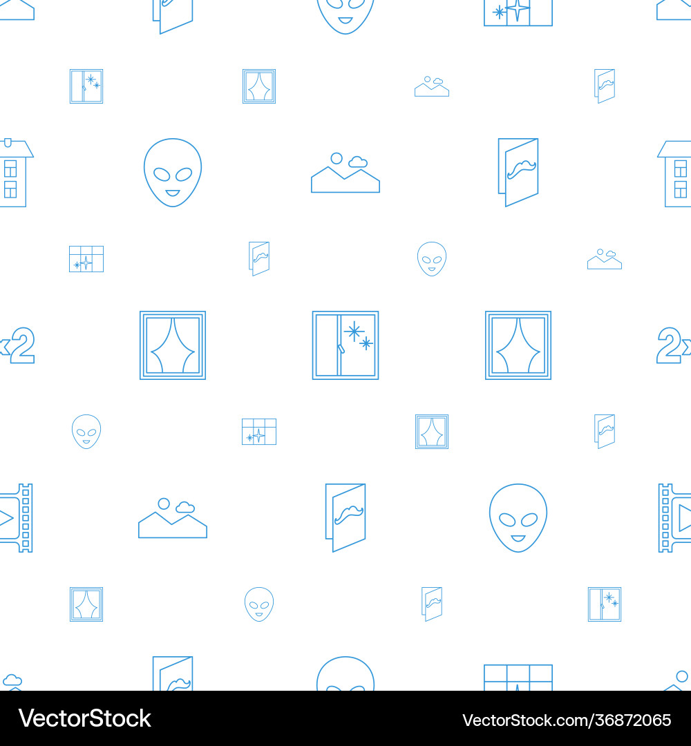 Frame icons pattern seamless white background Frame icons pattern seamless white background Vector Image