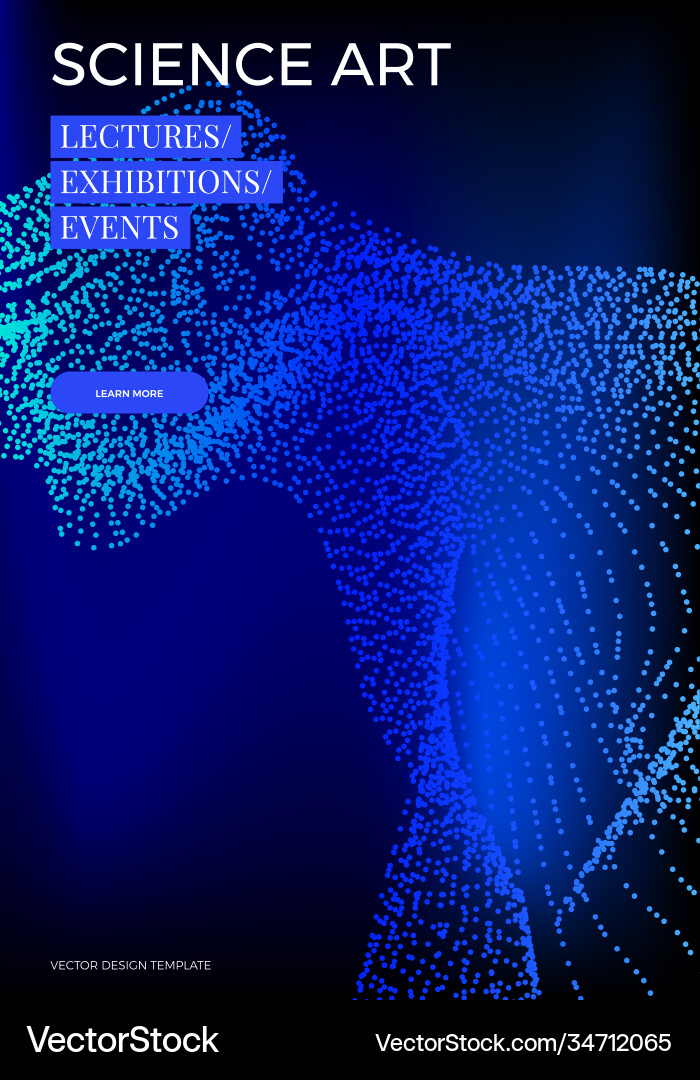 Futuristic background with dynamic particles Vector Image