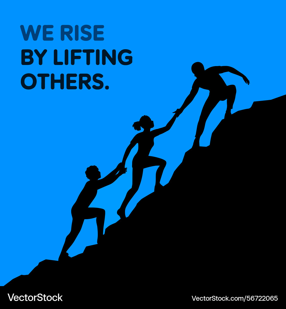 Highlighting success and unity teamwork quote Vector Image