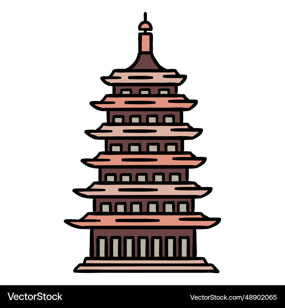 Korean architecture element Vector Image