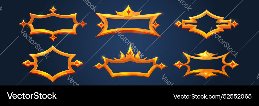 Medieval game frames set Medieval game frames set vector image