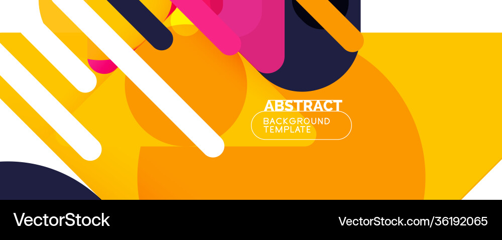 Modern geometric round shapes and dynamic lines Vector Image