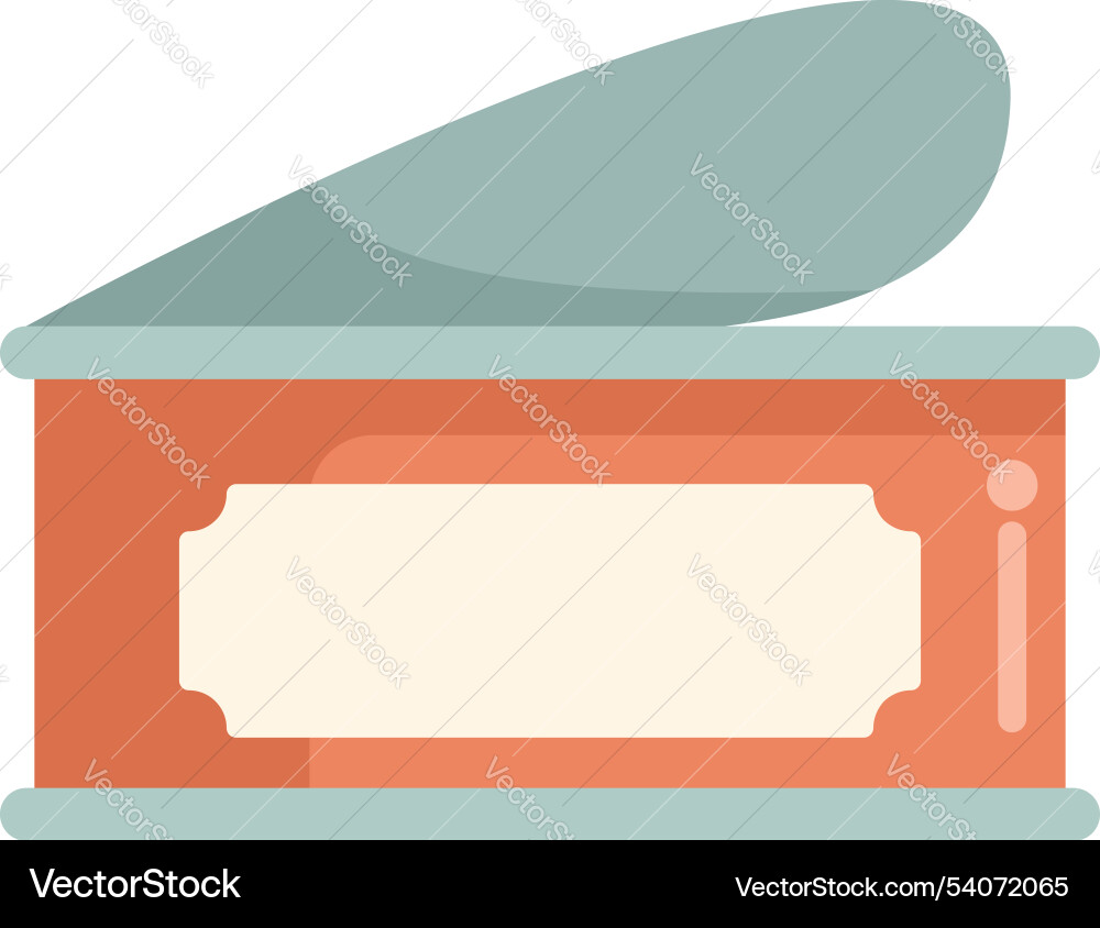 Open tin can with key using blank label Vector Image