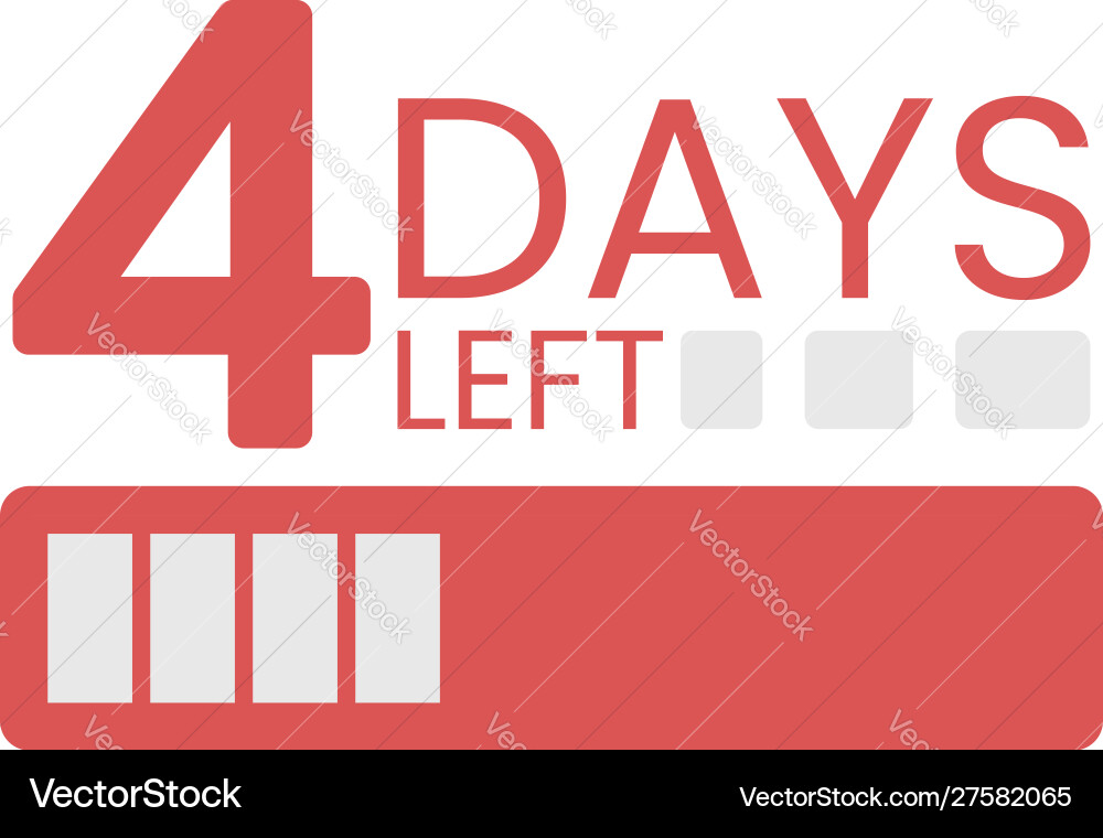 Sale banner with countdown numbers and text days vector image