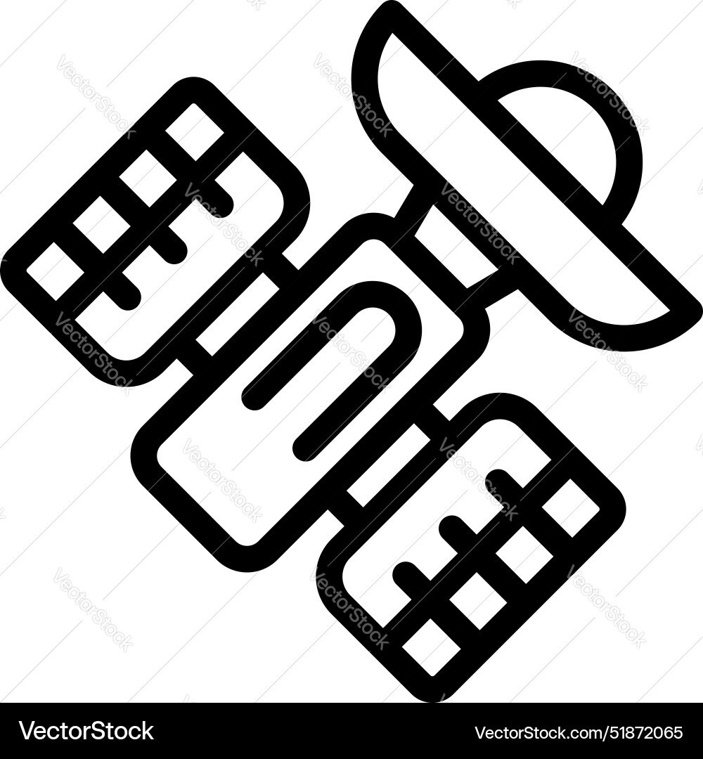 Satellite transmitting signals while orbiting Satellite transmitting signals while orbiting Vector Image