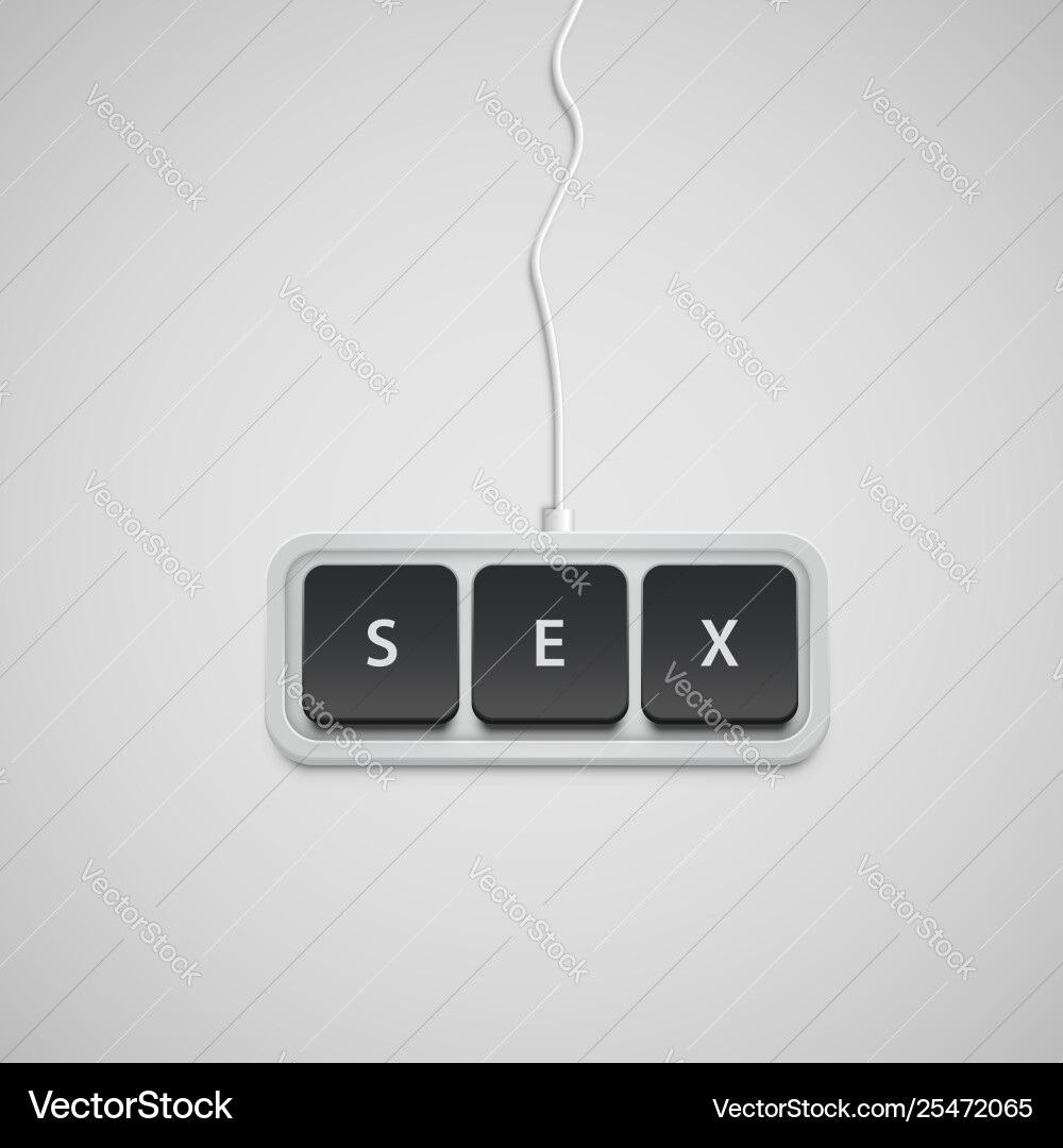 Simplified keyboard with one word only Simplified keyboard with one word only vector image