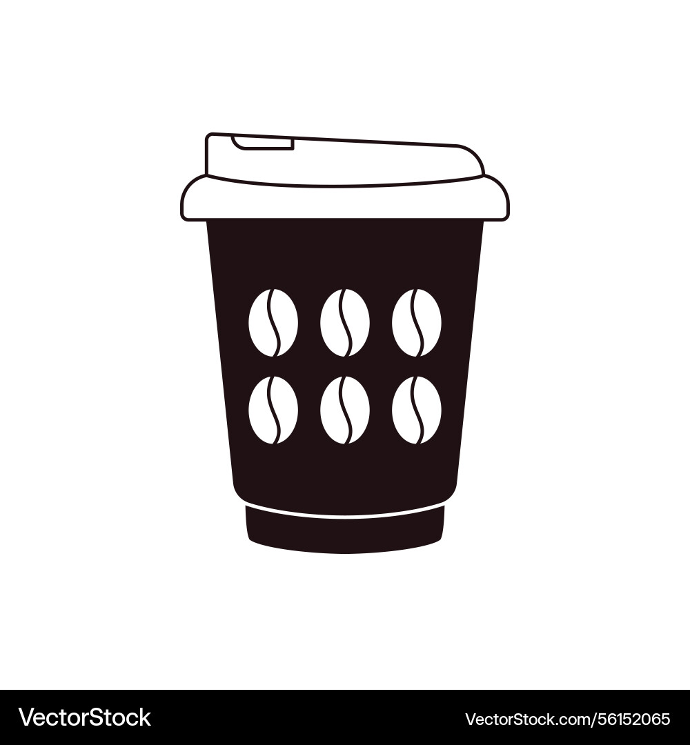 Takeaway coffee cup disposable paper Takeaway coffee cup disposable paper vector image