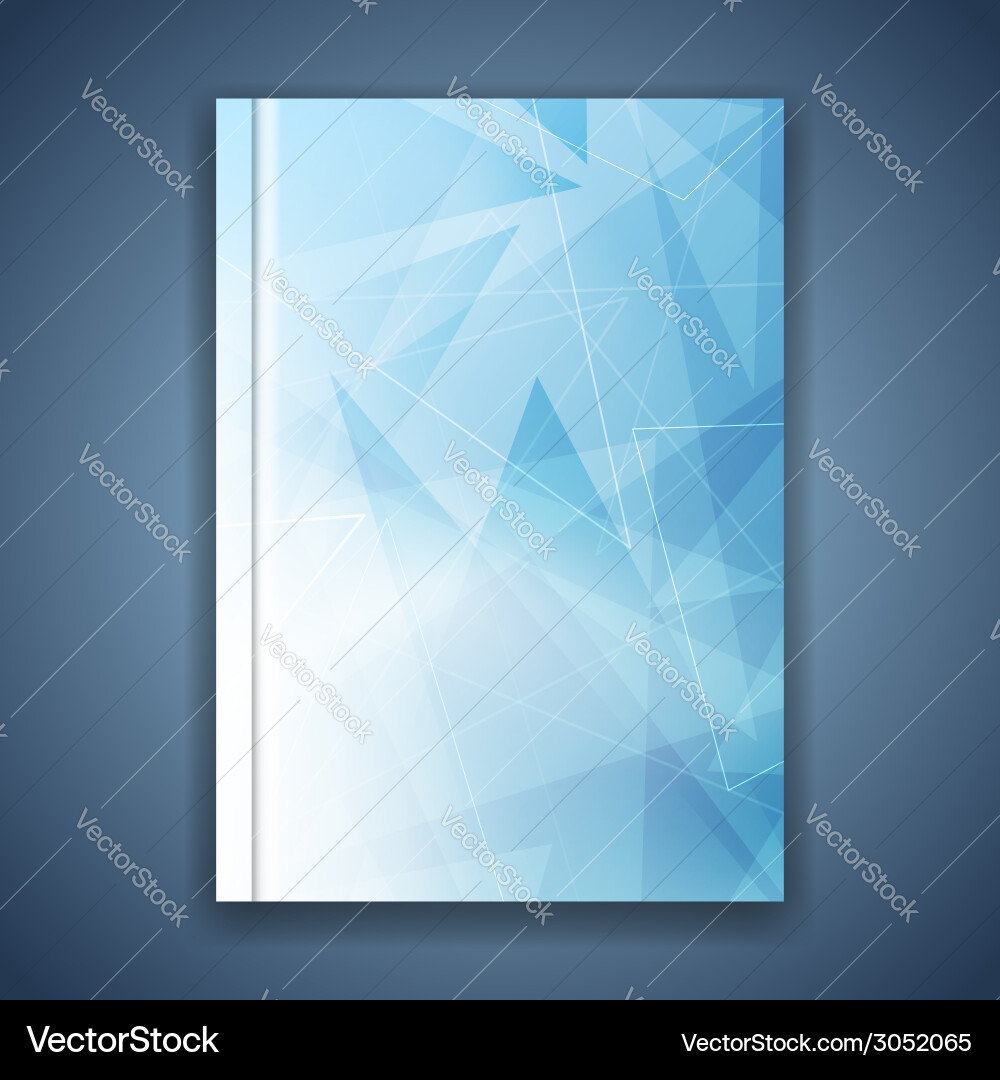 Triangular structure concept folder template vector image