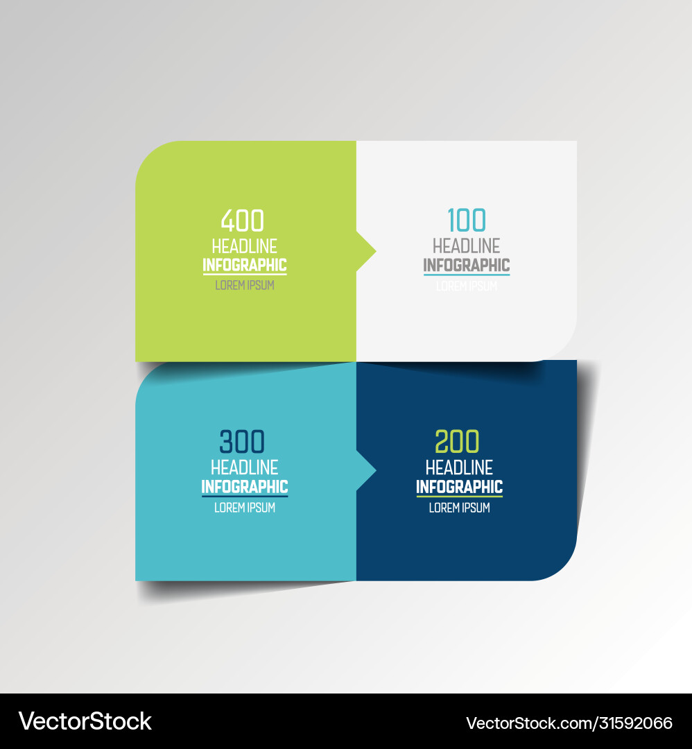 4 part chart scheme infographic 4 part chart scheme infographic vector image