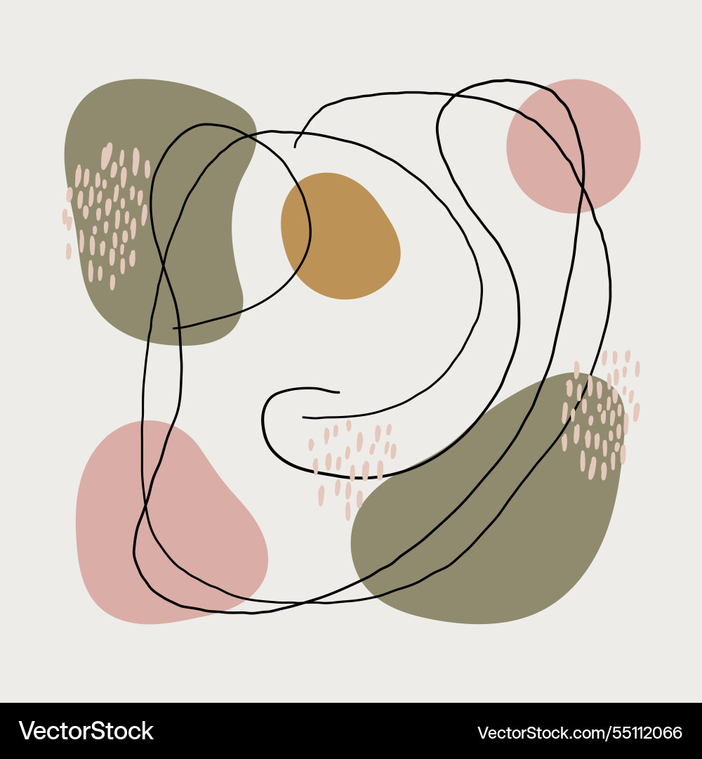 An original composition of circles and lines soft Vector Image