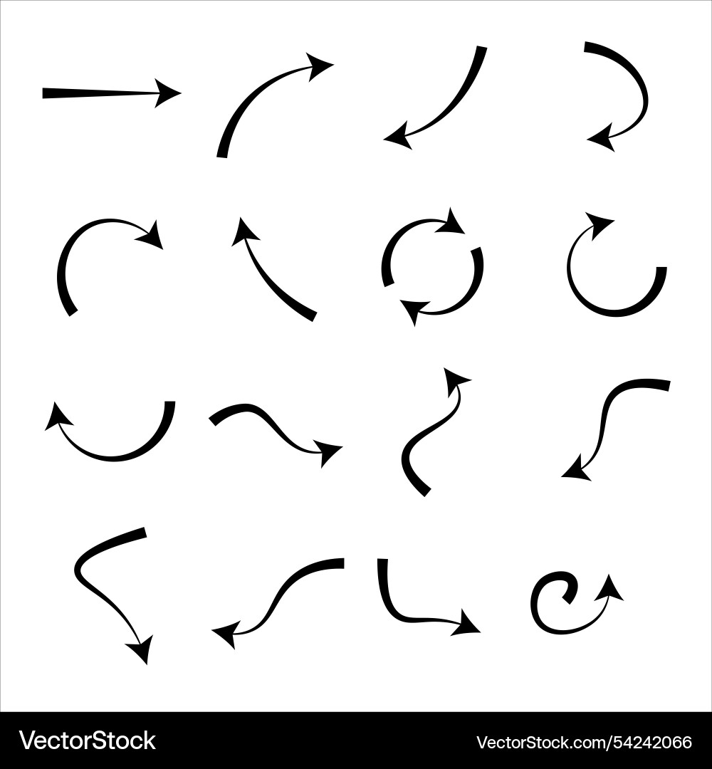 Arrows set design elements Arrows set design elements Vector Image
