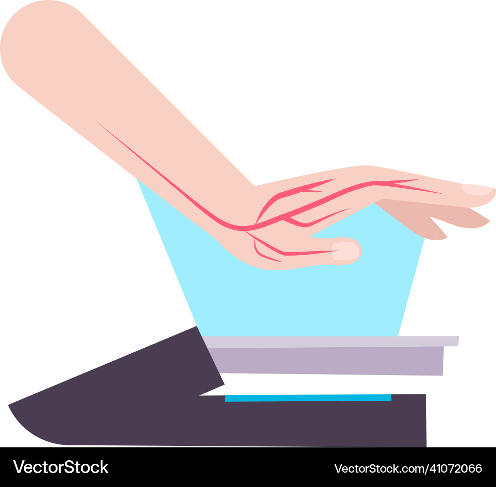 Biometric technology flat icon Biometric technology flat icon vector image