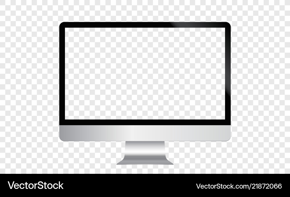 Blank Computer Monitor Frame vector image