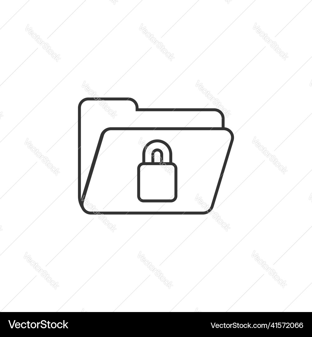 Files folder permission icon in flat style Files folder permission icon in flat style vector image