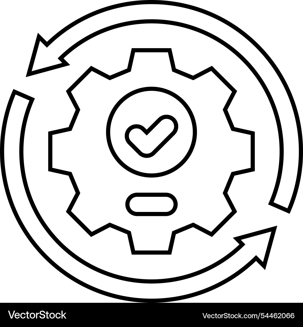 Implementation business process line icon Implementation business process line icon Vector Image
