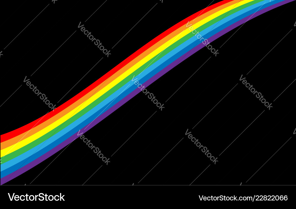 Rainbow icon cartoon isolated black background Vector Image