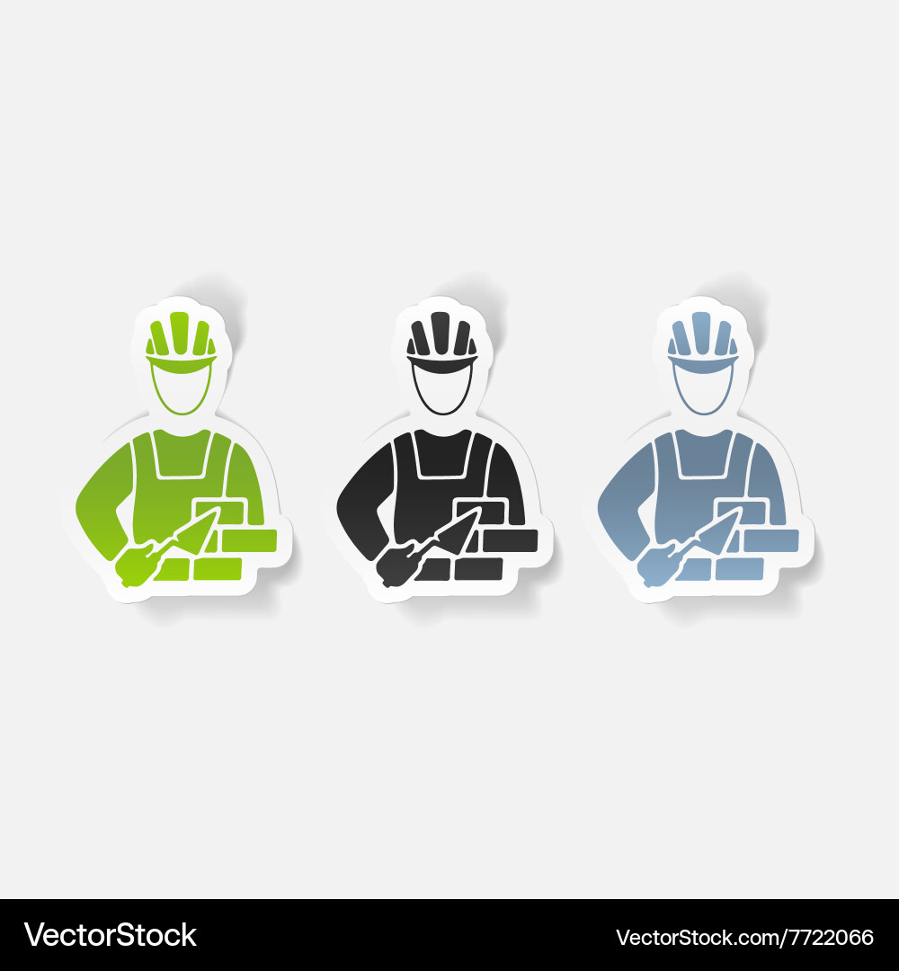Realistic design element builder vector image