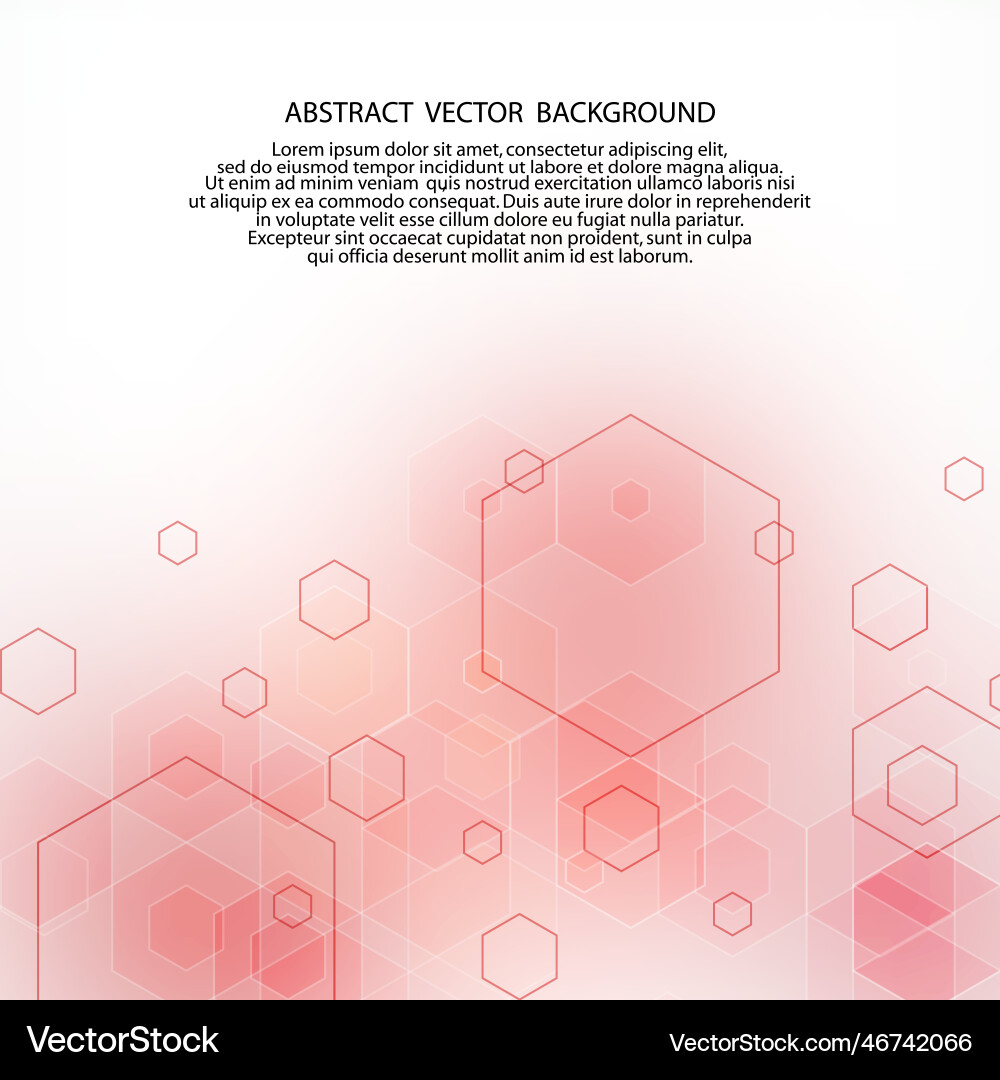 Red hexagonal background abstract geometric Red hexagonal background abstract geometric Vector Image