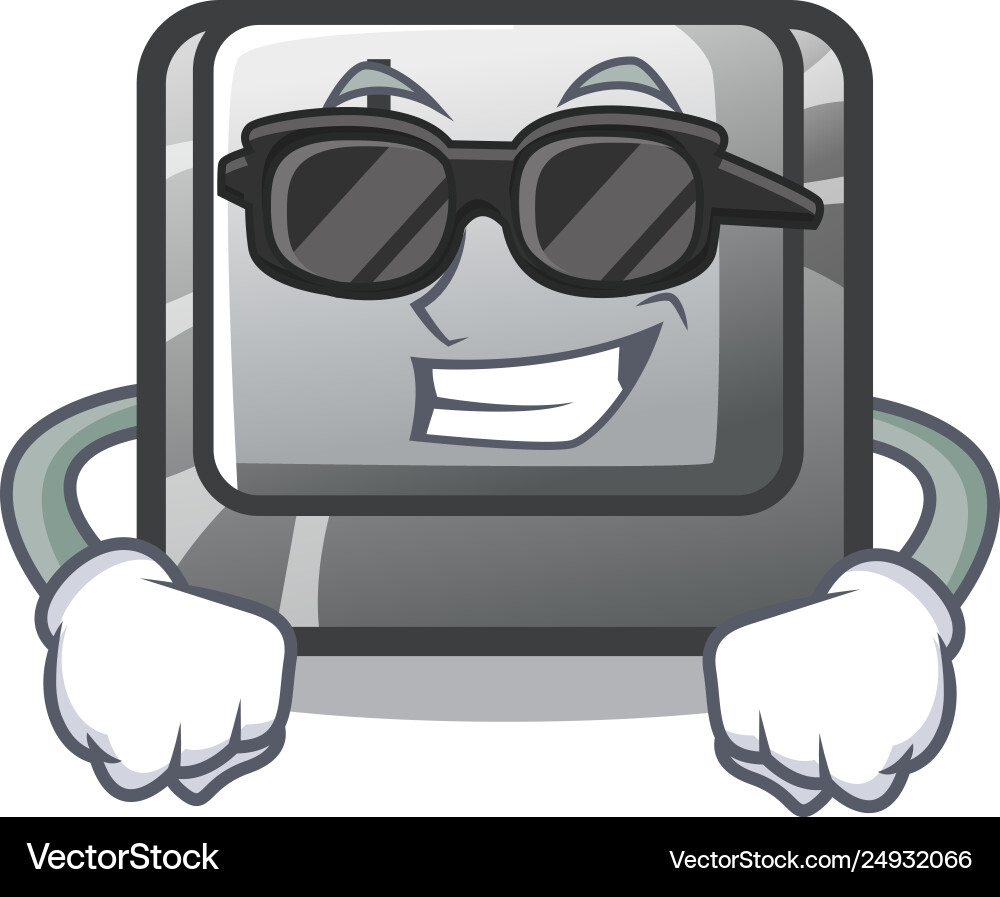 Super cool button i in character shape Vector Image