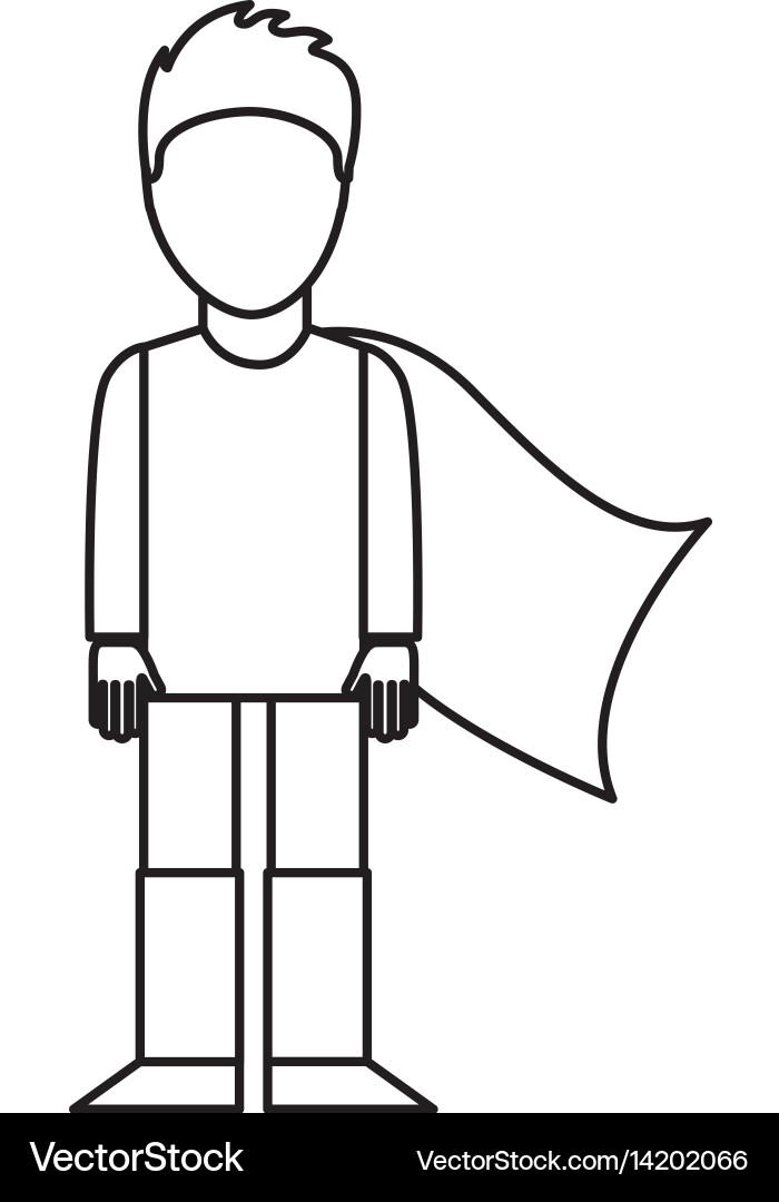Super hero with layer Vector Image