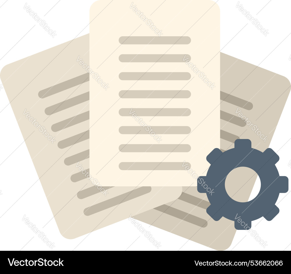 Workflow automation process with paper documents Vector Image