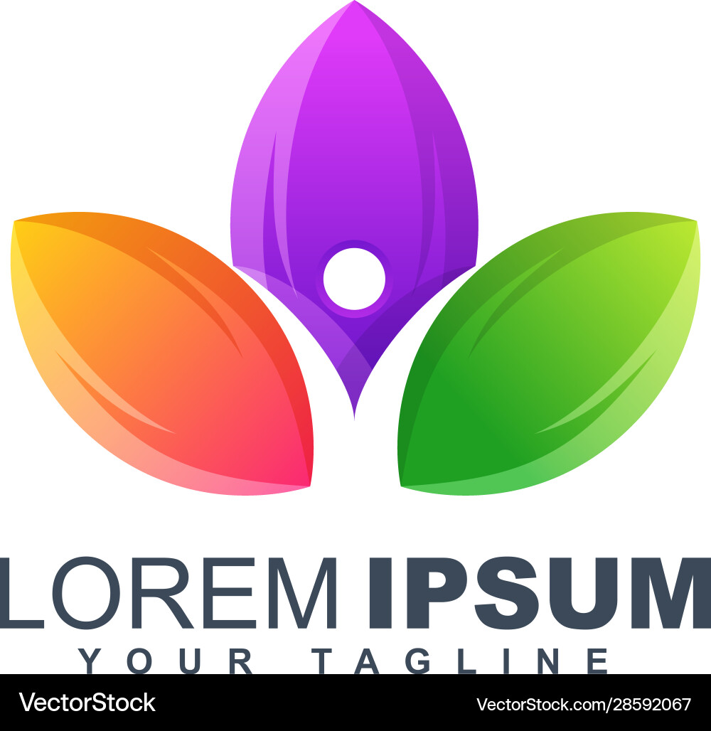 Abstract Leaf Human Logo Royalty Free Vector Image