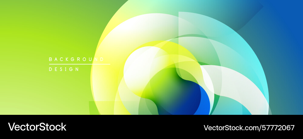 Abstract vibrant design overlapping circles Vector Image