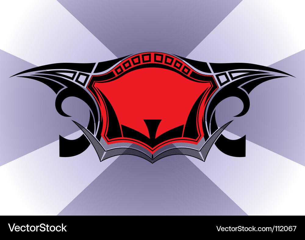 Antique Shield Emblem Vector Image