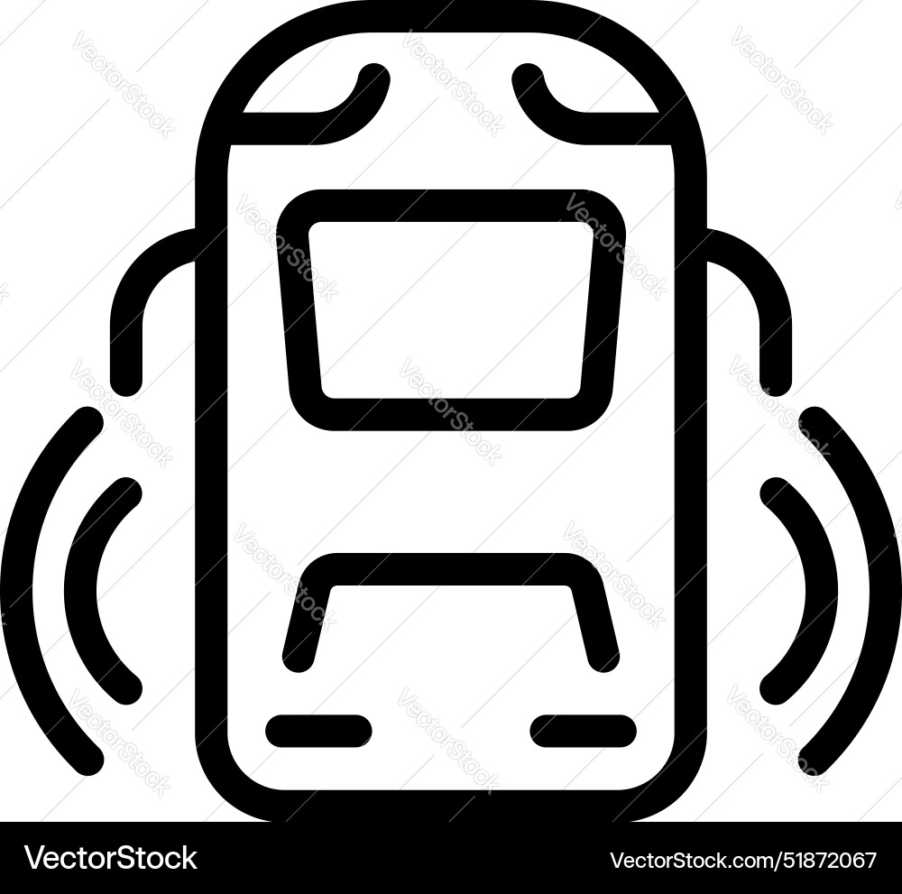 Autonomous self driving bus detecting objects Autonomous self driving bus detecting objects vector image